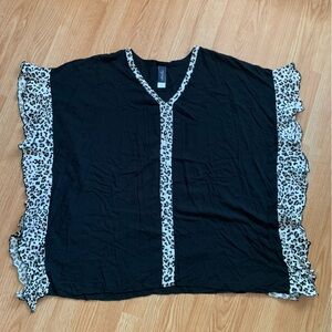 Swimsuits For All Animal Print Swimsuit Cover Up Dress Size 10/12 **FLAW**
